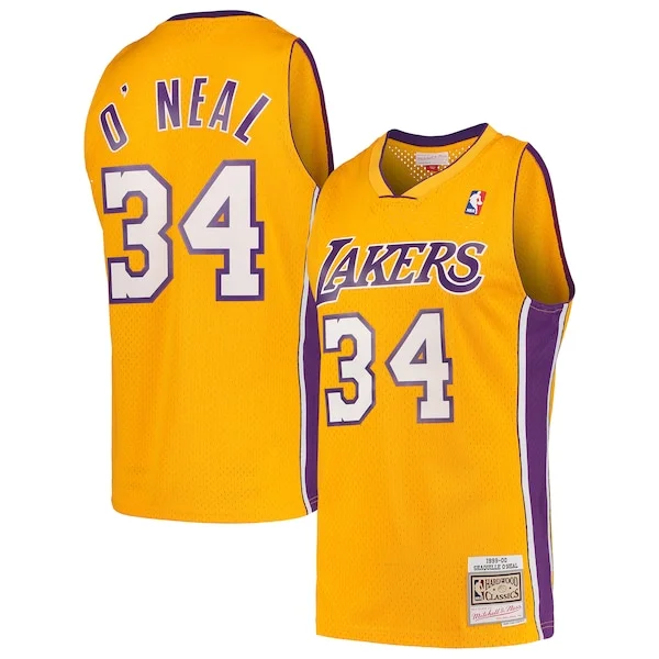 Incantevole Lussuoso Shaquille O'Neal Los Angeles Lakers Hardwood Classics Swingman Jersey Gold