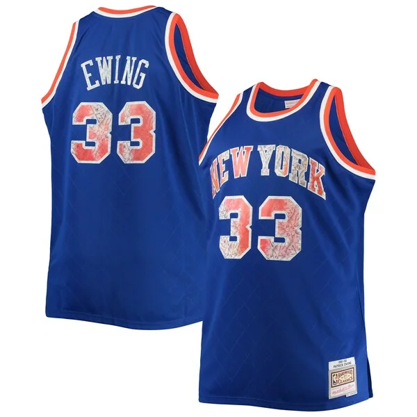 Bellissimo Prestigioso Patrick Ewing New York Knicks Big & Tall 1991/92 NBA 75th Anniversary Diamond Swingman Jersey Blue