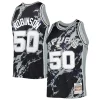 Stupendo Accattivante David Robinson San Antonio Spurs 1998/99 Hardwood Classics Marble Swingman Jersey Black