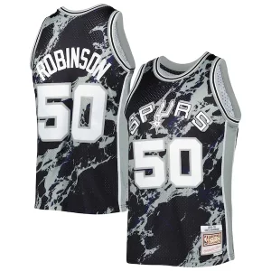 Stupendo Accattivante David Robinson San Antonio Spurs 1998/99 Hardwood Classics Marble Swingman Jersey Black