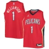 Magnifico Fantastico Zion Williamson New Orleans Pelicans Jordan Brand Youth 2020/21 Swingman Player Jersey Statement Edition Red
