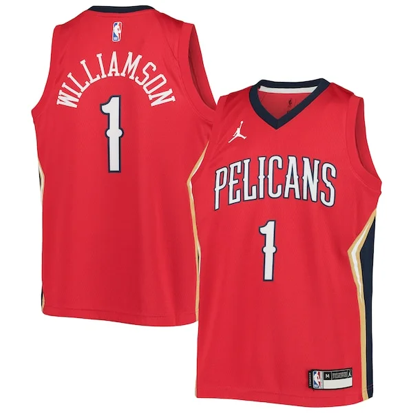 Magnifico Fantastico Zion Williamson New Orleans Pelicans Jordan Brand Youth 2020/21 Swingman Player Jersey Statement Edition Red