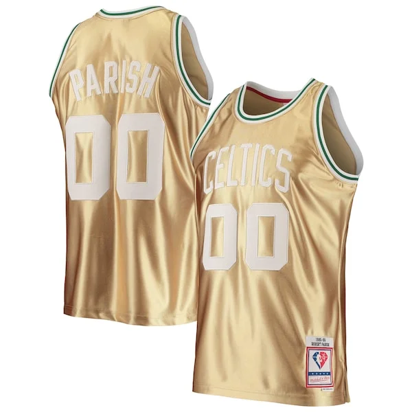 Duraturo Cool Robert Parish Boston Celtics 75th Anniversary 1985/86 Hardwood Classics Swingman Jersey Gold