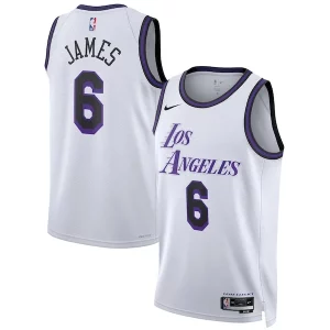 Meraviglioso Prestigioso Resistente LeBron James Los Angeles Lakers Nike Unisex 2022/23 Swingman Jersey City Edition White