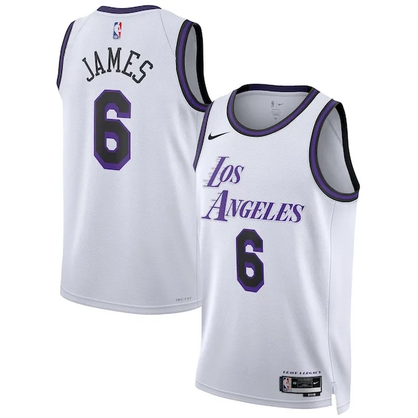 Meraviglioso Prestigioso Resistente LeBron James Los Angeles Lakers Nike Unisex 2022/23 Swingman Jersey City Edition White