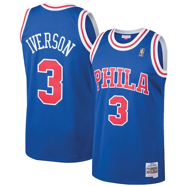 Stupendo Pratico Classico Allen Iverson Philadelphia 76ers 1996/97 Hardwood Classics Throwback Swingman Jersey Royal