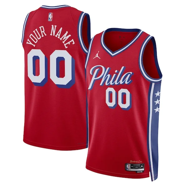 Sofisticato Prestigioso Philadelphia 76ers Jordan Brand Unisex 2022/23 Swingman Custom Jersey Statement Edition Red