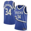 Prestigioso Giannis Antetokounmpo Milwaukee Bucks Nike Unisex 2024/25 Swingman Player Jersey City Edition Royal
