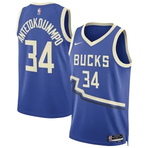 Prestigioso Giannis Antetokounmpo Milwaukee Bucks Nike Unisex 2024/25 Swingman Player Jersey City Edition Royal