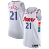 Ottimo Delizioso Joel Embiid Philadelphia 76ers Nike 2024/25 Authentic Player Jersey City Edition White