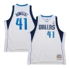 Accattivante Lussuoso Dirk Nowitzki Dallas Mavericks 2010/11 Hardwood Classics Swingman Jersey White