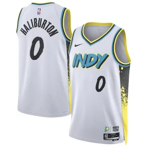 Stupendo Lussuoso Incantevole Tyrese Haliburton Indiana Pacers Nike Unisex 2024/25 Swingman Player Jersey City Edition White