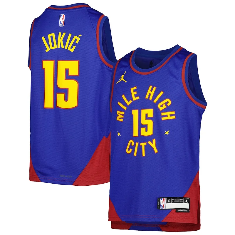Trendy Nikola Jokic Denver Nuggets Jordan Brand Youth Swingman Jersey Statement Edition Blue