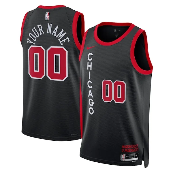 Raffinato Stupendo Accattivante Chicago Bulls Nike Unisex 2023/24 Custom Swingman Jersey Black City Edition