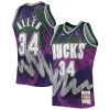 Prestigioso Stupendo Ray Allen Milwaukee Bucks Hardwood Classics 2000/01 Hyper Hoops Swingman Jersey Purple