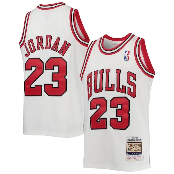 Moderno Fantastico Attraente Michael Jordan Chicago Bulls Youth 1997/98 Hardwood Classics Authentic Jersey White/Black/Red