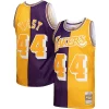 Attraente Splendido Stupendo Jerry West Los Angeles Lakers Hardwood Classics 1971/72 Split Swingman Jersey Purple/Gold