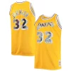 Ottimo Sofisticato Magic Johnson Los Angeles Lakers Big & Tall 1984/85 NBA 75th Anniversary Diamond Swingman Jersey Gold