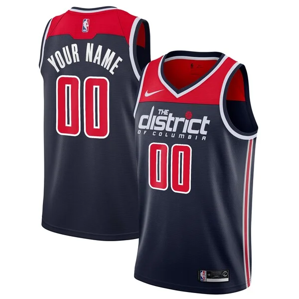 Attraente Pratico Washington Wizards Nike 2019/20 Custom Swingman Jersey Navy Statement Edition