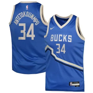 Comodo Giannis Antetokounmpo Milwaukee Bucks Nike Youth 2024/25 Swingman Player Jersey City Edition Royal