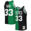 Trendy Larry Bird Boston Celtics Hardwood Classics 1985/86 Split Swingman Jersey Black/Kelly Green