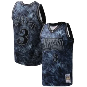 Duraturo Meraviglioso Allen Iverson Philadelphia 76ers Hardwood Classics 1997/98 Tie Dye Swingman Jersey Black