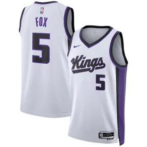 Carino Pratico De'Aaron Fox Sacramento Kings Nike Unisex Swingman Jersey Association Edition White/Black