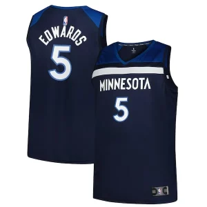 Bellissimo Moderno Raffinato Anthony Edwards Minnesota Timberwolves Big & Tall Fast Break Jersey Icon Edition Navy