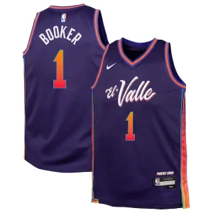 Splendido Devin Booker Phoenix Suns Nike Youth Swingman Replica Jersey City Edition Purple