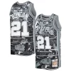 Bellissimo Eccezionale Tim Duncan San Antonio Spurs 1998/99 Hardwood Classics Lunar New Year Swingman Jersey Silver
