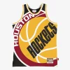 Sofisticato Raffinato Houston Rockets Hardwood Classics Blown Out Fashion Jersey Black