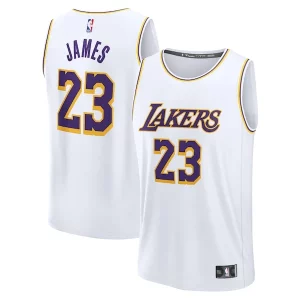 Splendido Fantastico LeBron James Los Angeles Lakers Youth Fast Break Replica Player Jersey Association Edition White
