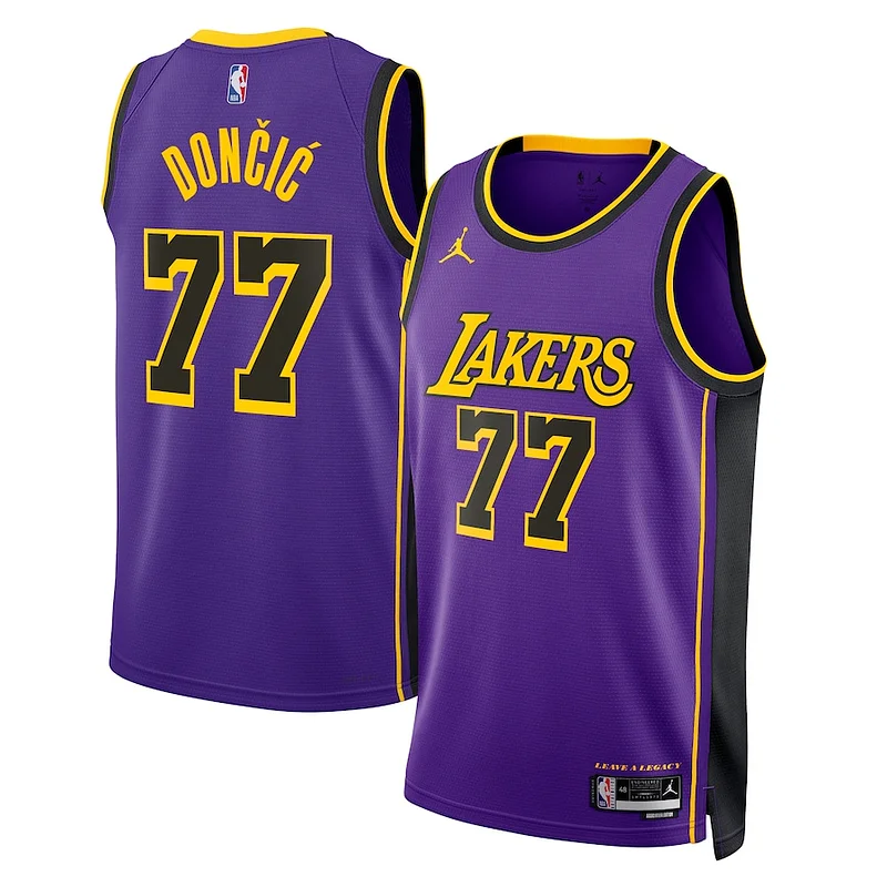Comodo Gorgeous Resistente Luka Dončić Los Angeles Lakers Jordan Brand Statement Edition Swingman Jersey Purple