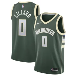 Eccezionale Damian Lillard Milwaukee Bucks Nike Unisex Swingman Player Jersey Icon Edition Hunter Green