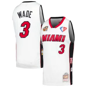 Moderno Splendido Dwyane Wade Miami Heat Unisex Hall of Fame Class of 2023 Throwback Swingman Jersey White