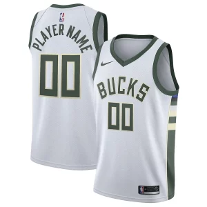 Lussuoso Milwaukee Bucks Nike 2020/21 Swingman Custom Jersey Association Edition White