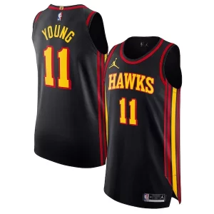 Sofisticato Ottimo Trae Young Atlanta Hawks Jordan Brand Authentic Player Jersey Statement Edition Black
