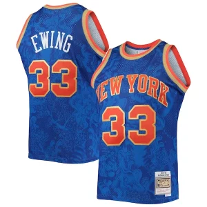 Comodo Accattivante Patrick Ewing New York Knicks Hardwood Classics 1991/92 Lunar New Year Swingman Jersey Blue