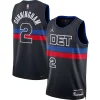 Comodo Cade Cunningham Detroit Pistons Jordan Brand Unisex Swingman Jersey Statement Edition Black