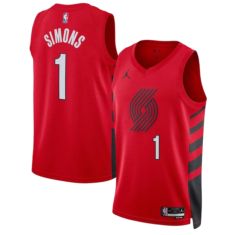 Comodo Anfernee Simons Portland Trail Blazers Jordan Brand Unisex Swingman Jersey Statement Edition Red
