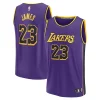 Prestigioso Delizioso Sofisticato LeBron James Los Angeles Lakers 2022/23 Fast Break Replica Jersey Statement Edition Purple