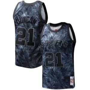 Raffinato Stupendo Accattivante Tim Duncan San Antonio Spurs Hardwood Classics 1998/99 Tie Dye Swingman Jersey Black