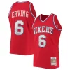 Robusto Delizioso Julius Erving Philadelphia 76ers 1982/83 Hardwood Classics NBA 75th Anniversary Diamond Swingman Jersey Red