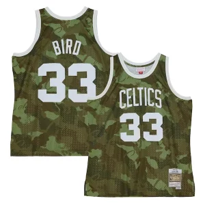 Incantevole Bellissimo Larry Bird Boston Celtics Hardwood Classics 1985/86 Ghost Green Swingman Jersey Camo