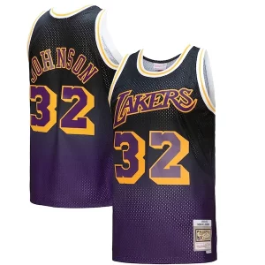 Raffinato Lussuoso Comodo Magic Johnson Los Angeles Lakers 1984/85 Hardwood Classics Fadeaway Swingman Player Jersey Purple/Black/Gold