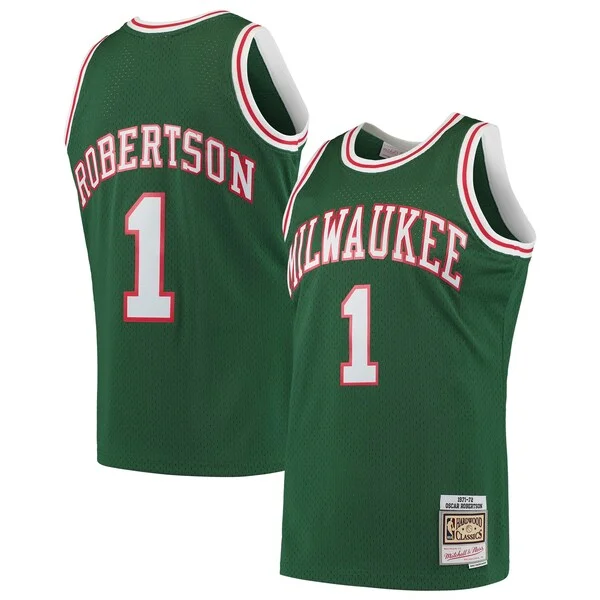 Prestigioso Versatile Oscar Robertson Milwaukee Bucks 1971/72 Hardwood Classics Swingman Jersey Green