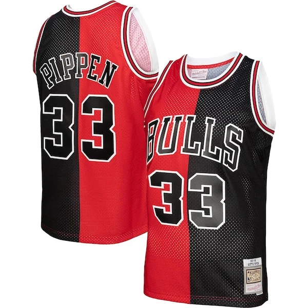 Stupendo Scottie Pippen Chicago Bulls Big & Tall Hardwood Classics 1997/98 Split Swingman Jersey Red/Black