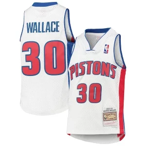 Raffinato Robusto Fascinante Rasheed Wallace Detroit Pistons Youth 2003/04 Hardwood Classics Swingman Jersey White