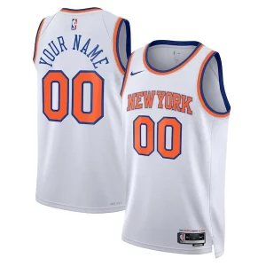 Magnifico Resistente New York Knicks Nike Unisex Swingman Custom Jersey White Association Edition/Blue