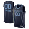 Prestigioso Memphis Grizzlies Nike Unisex Swingman Custom Jersey Navy Icon Edition